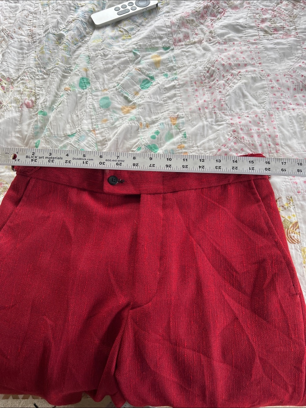 Men's Slim Tailored Red Pants - Picture 5 of 13